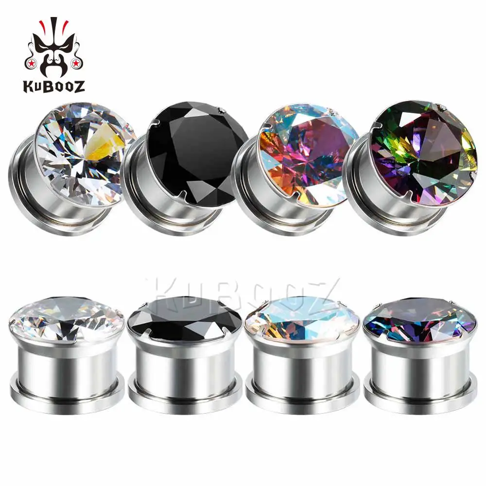 ЦИРКОНИЕВЫЕ серьги для пирсинга пробки туннели из нержавеющей стали туннелей