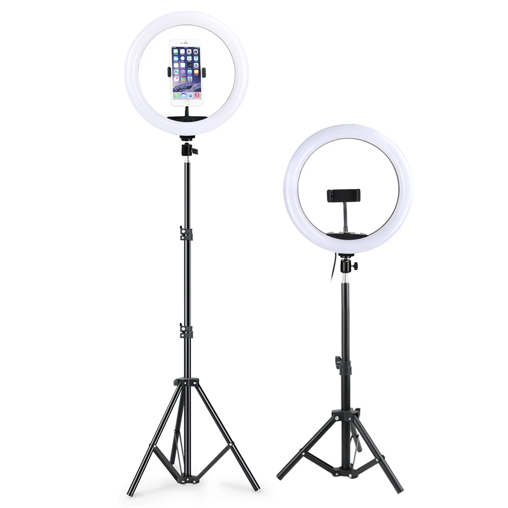 30 см селфи светодиодный кольцевой светильник со штативом 1 6 м 0 5 для макияжа YouTube