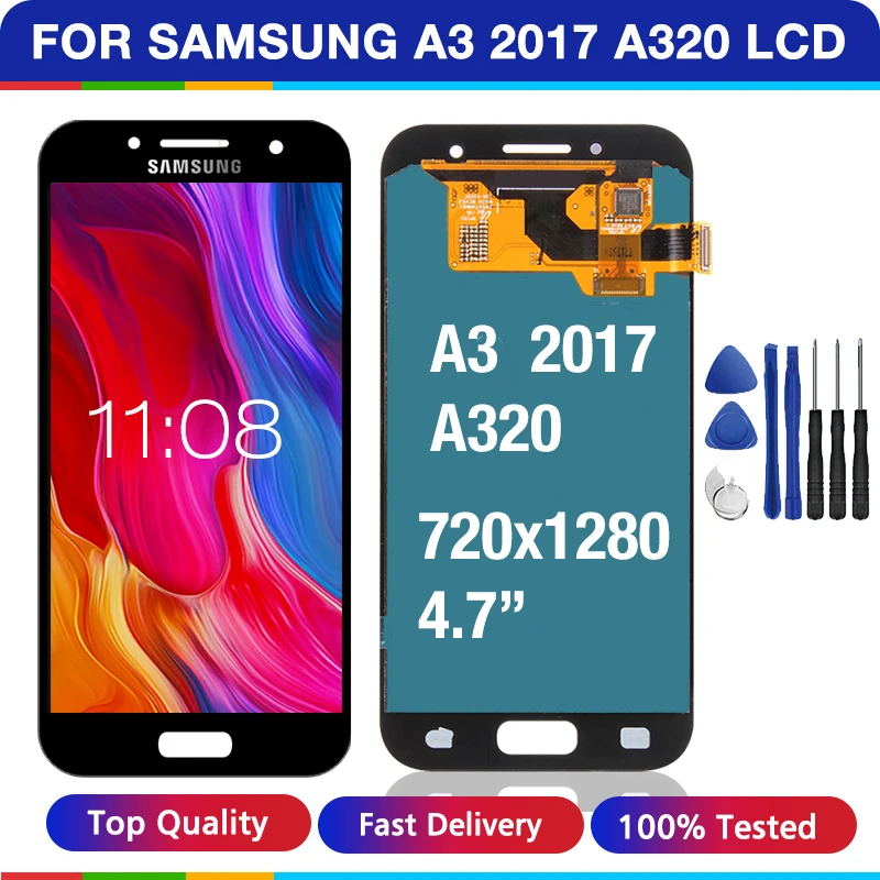 ЖК-дисплей с сенсорным экраном и дигитайзером для Samsung Galaxy A3 2017 A320 | Мобильные