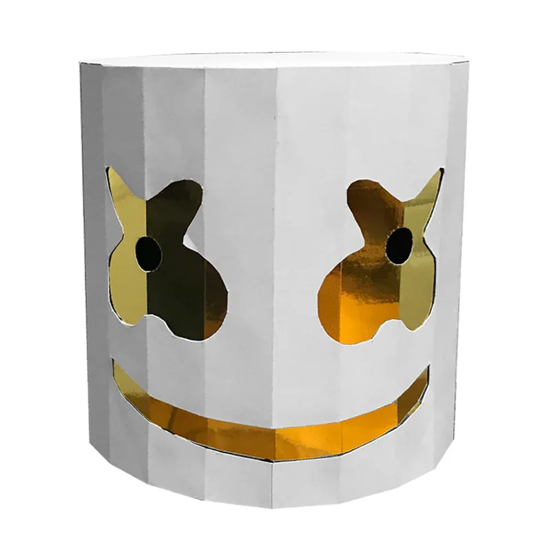 Маска DJ Marshmello бумажная модель 3D Бумажная поделка искусство костюм вечерние