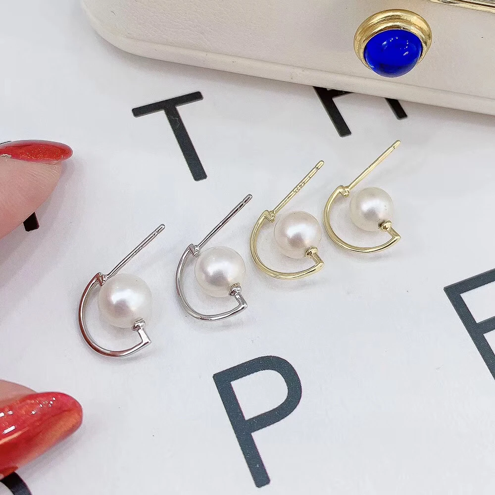 Сережки из серебра 925 пробы с жемчугом Эдисона | Украшения и аксессуары