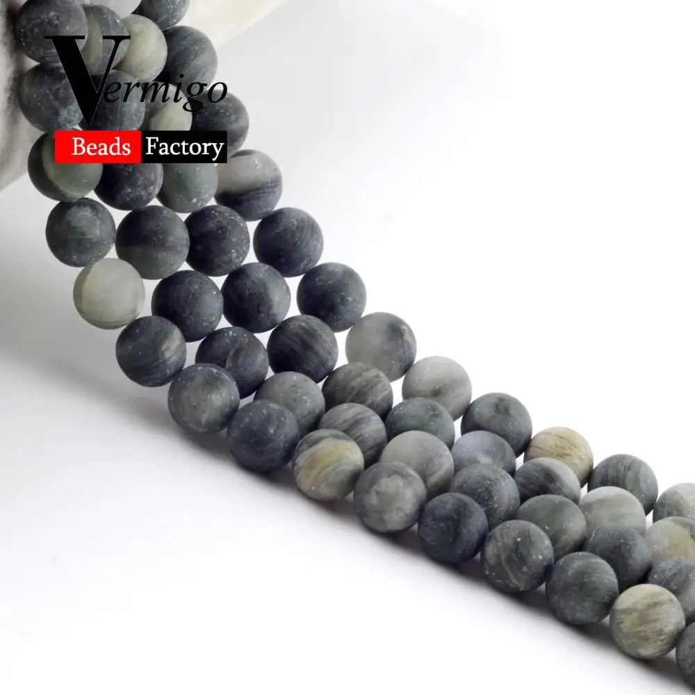 Тусклые полированные зеленые Агаты натуральные круглые бусины женское ожерелье