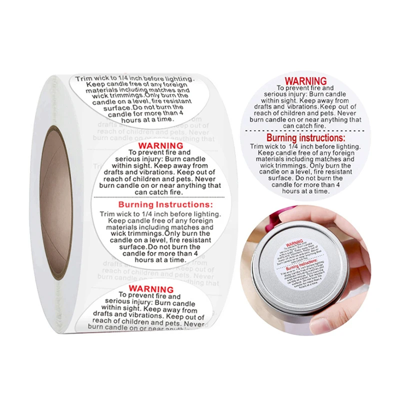 

500 шт., водостойкие наклейки-контейнеры для свечей