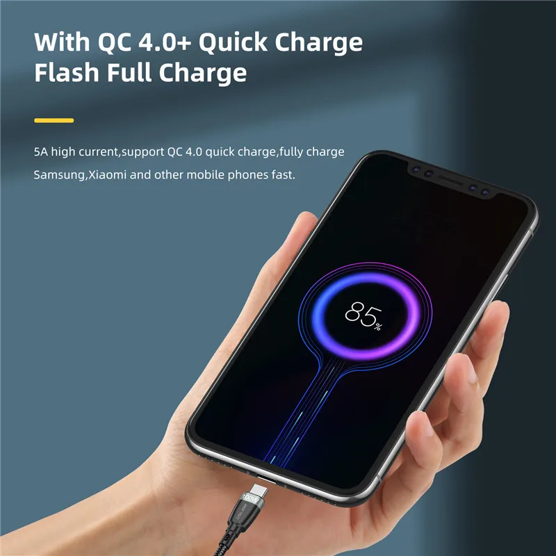 USLION PD 100W USB C to Type Cable for Samsung Xiaomi Redmi MacBook Pro QC4.0 5A Fast Charging Type-C Devices | Мобильные телефоны