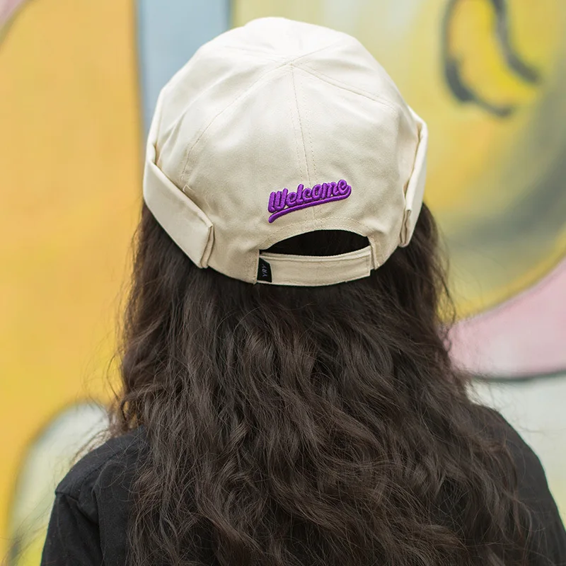 

Spring/Summer Street Hipster Hip Hop Hat Letter Embroidery Chinese Landlord Hat Women's Casual Korean Style Skullcap Yuppie 2021