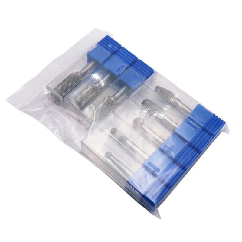 

8pcs Cemented Carbide Rotary File Tungsten Carbide Carving Polishing Drill Bit for Metal Wood Grinding Woodworking Cutter