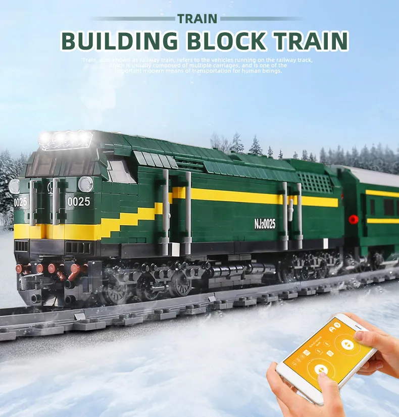 

MOULD KING MOC The NJ2 Diesel Locomotives Remote control truck Building Blocks bricks Kids Educational DIY Toys Christmas Gifts