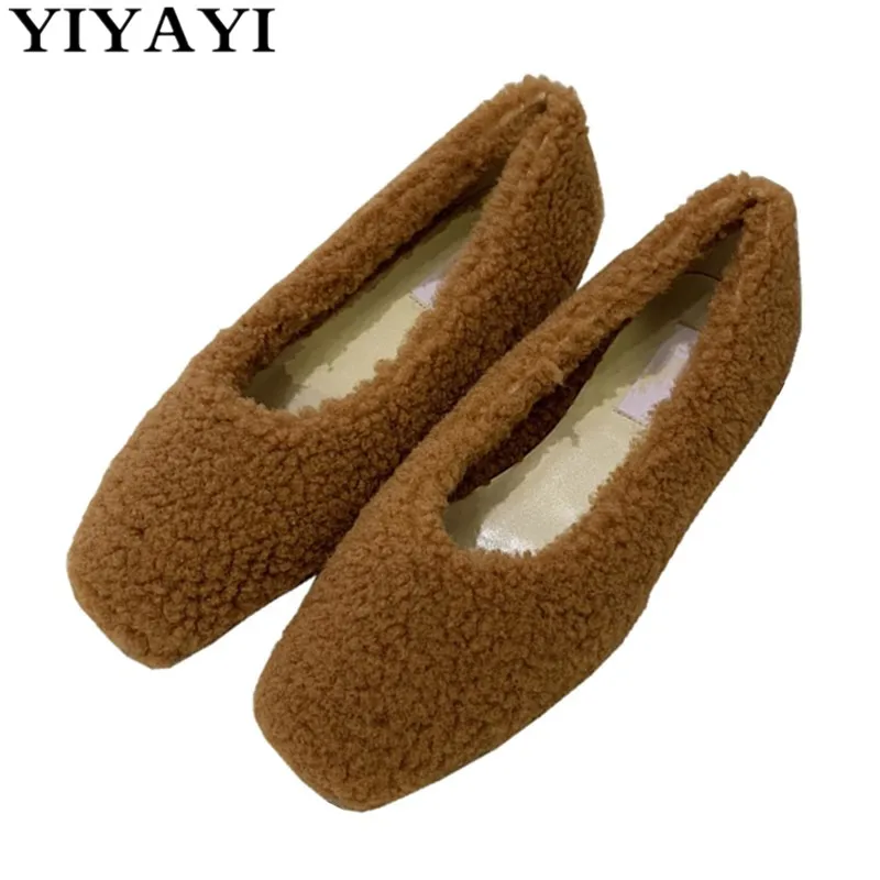Овечья шерсть удобные тонкие туфли женская повседневная обувь без шнуровки