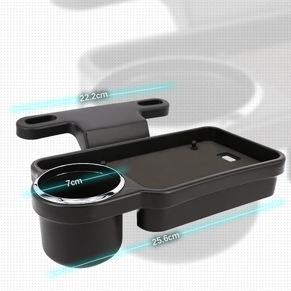 1 шт. автомобильный поднос для чашки Универсальный черный складной еды держатель