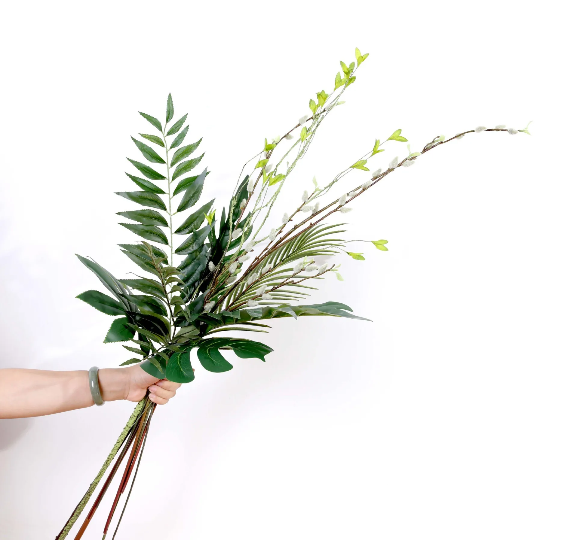 Тропические листья искусственные растения пальмы декоративные настоящие