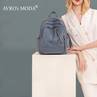 avros moda fashion casual backpack shoulder bag for women solid color school bag teenage girl children backpacks travel bag