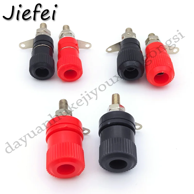 

6Pcs 3 type Terminal Blocks 4mm Banana socket Amplifier Terminal Connector Binding Post Banana Plug Jack Mount