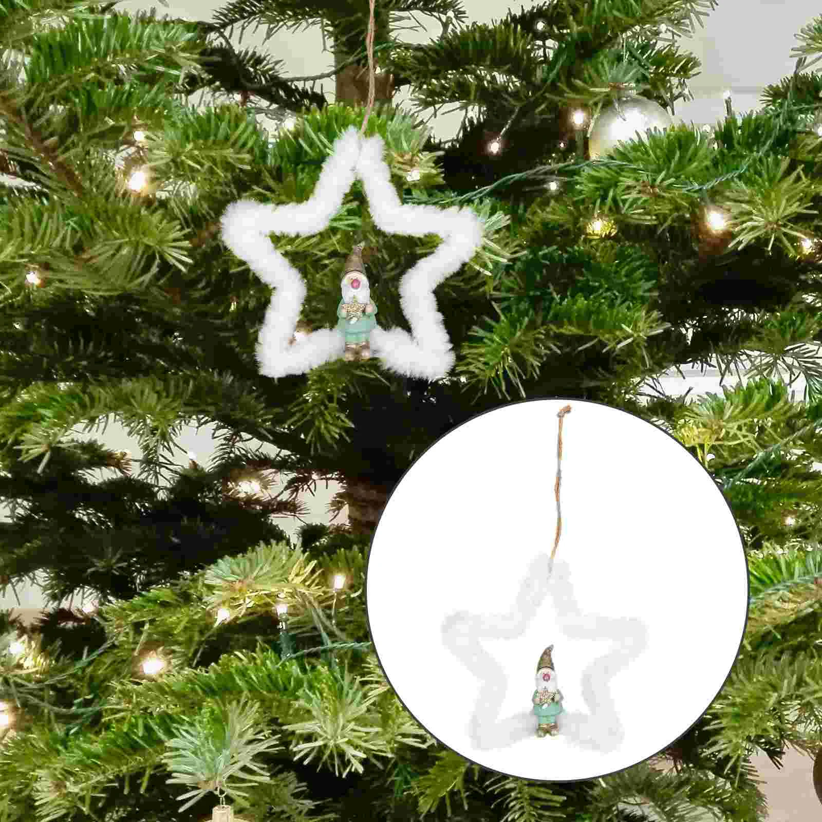 

1Pc Decorative Tree Hanging Craft Xmas Party Scene Pendant Tree Adornment White