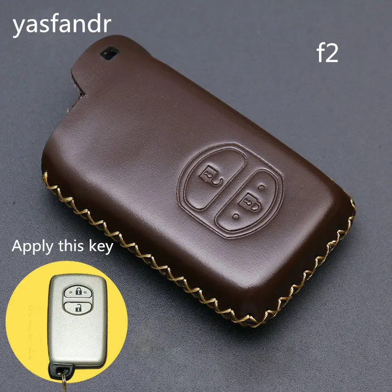 2 кнопки Автомобильный держатель для ключей чехол TOYOTA Camry Highlander Crown Prado бренд Land