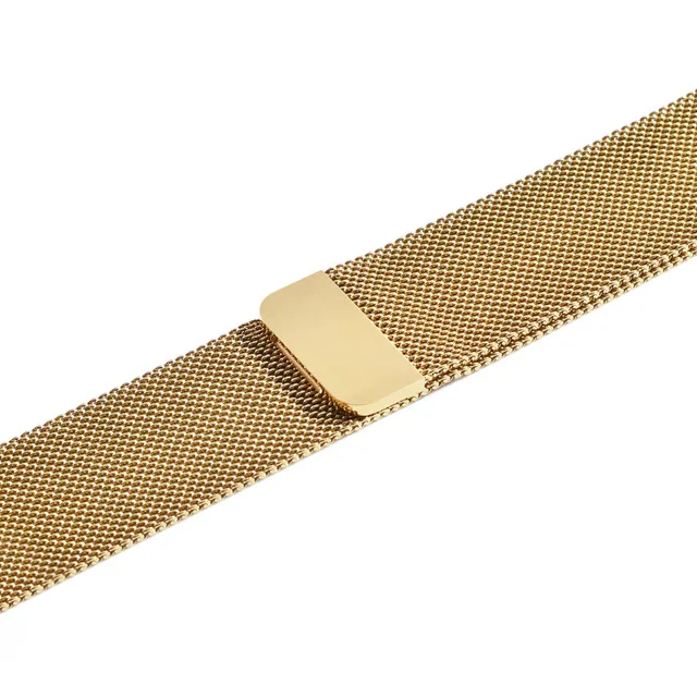 gold Миланский Браслет-петля для Apple Watch, ремешок серии 5/4, 40 мм, 44 мм, ремешок из нержавеющей стали для iwatch, 3 ремешка серии 2/1, 38 мм, 42 мм - Цвет ремешка: gold