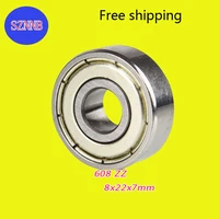 10pcs bearing free shipping precision wheel bearing tray bearing 608zz deep grove ball bearing 8 22 7 8x22x7mm