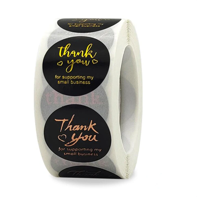 Красная любовь Бронзирующая благодарность наклейка s этикетки бумажные