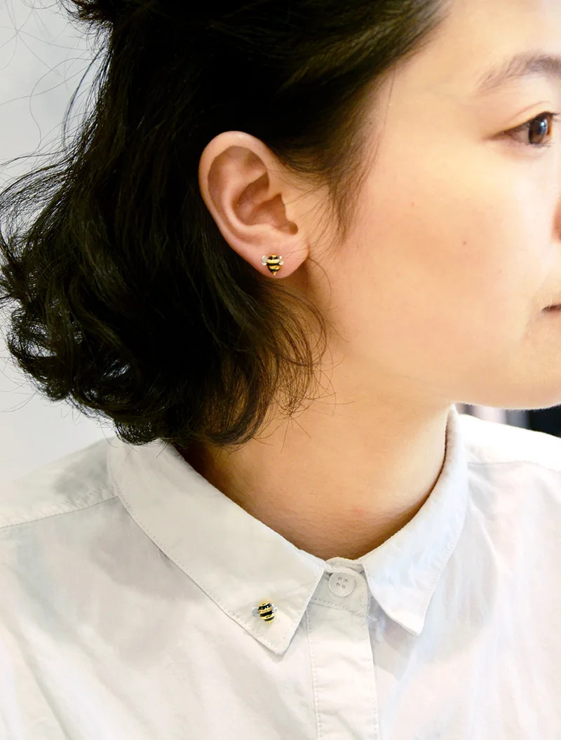 S925 Стерлинговое Серебро не выцветает ювелирные изделия с модной милой Пчелой