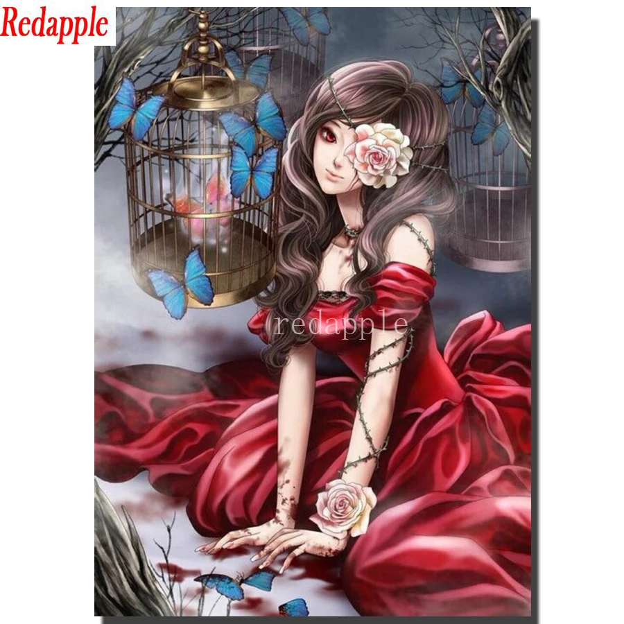 

Diamond Painting butterfly cute cartoon girl Rhinestone 5D DIY Diamond Embroidery,Cross Stitch,flower diamond Mosaic Sale decor