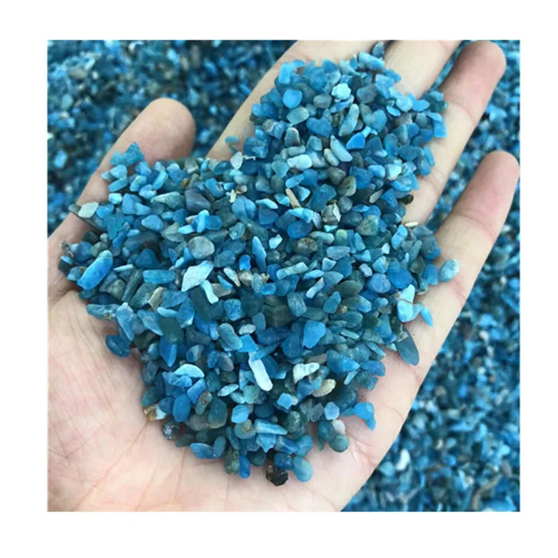 

Natural Blue Apatite Chips Crystal Gravels Healing Gemstones For Home Decor