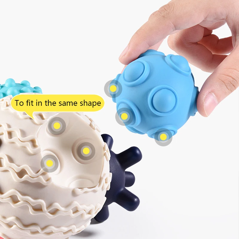 6 In 1 Sensory Balls For Baby Multi Textured Soft Massage Ball Set Toys 0 12 Months Tactile Babies | Игрушки и хобби