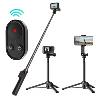 telesin 72m wireless bluetooth remote control for gopro 10 selfie stick tripod mount for gopro hero 9 8 max black for iphone 13