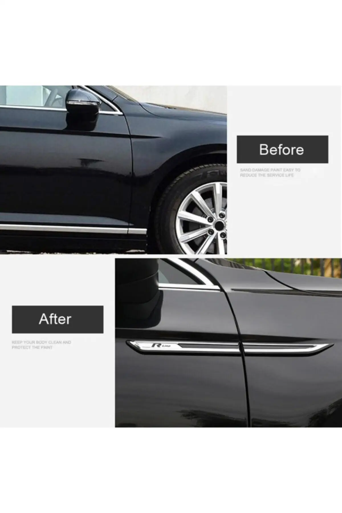

R Line Fender Logo 4 Parts Passat Golf Jetta Accessories Makeup Original Brand Easy Adhesion
