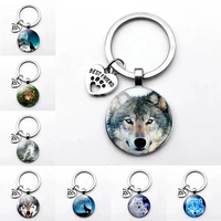 2021 wolf in the dark keychain key ring holder wolf head keychain mens jewelry gift