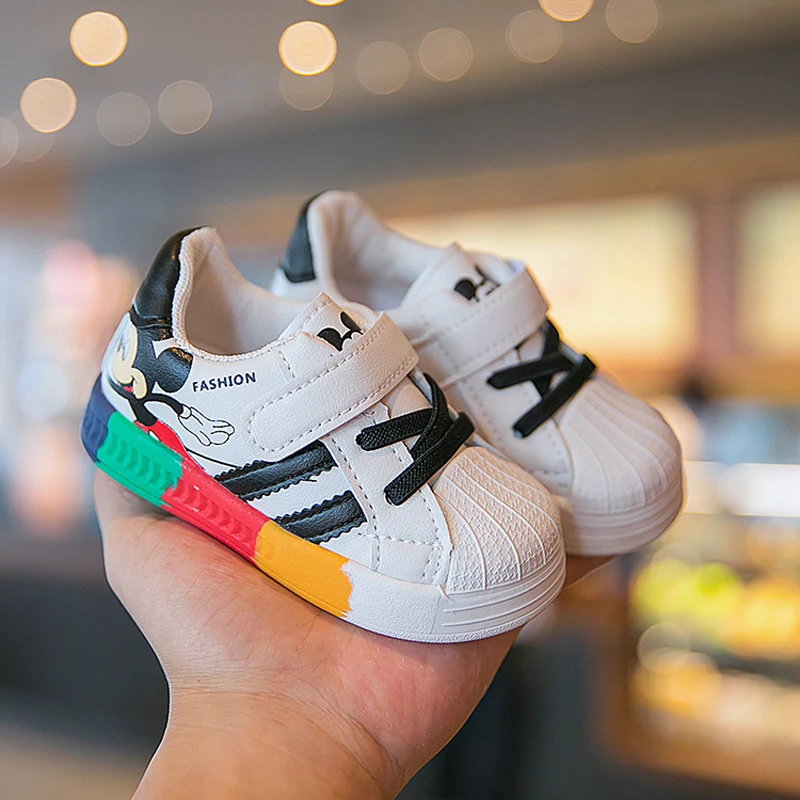 

Spiderman Micky Mouse Disney Children Casual Shoes Hot Sales Cool Kids Sneakers Classic Cute Baby Girls Boys Flats Toddlers