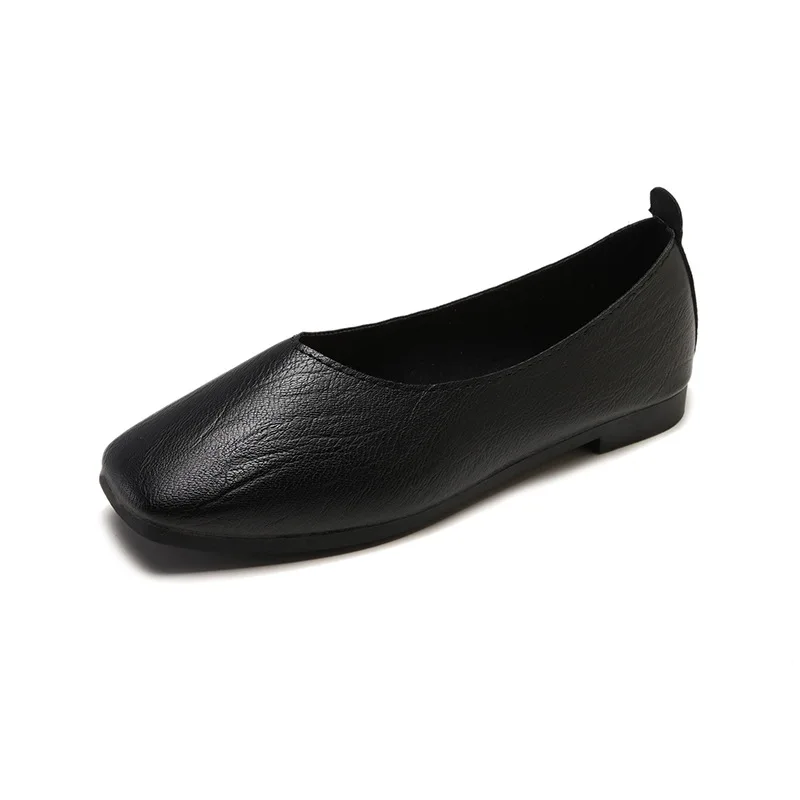 

Fashion Women Flats shoes Slip on Shallow mouth Shoes Woman Boat Black Loafers Faux pu Ladies Ballet Flats Comfort leisure shoes