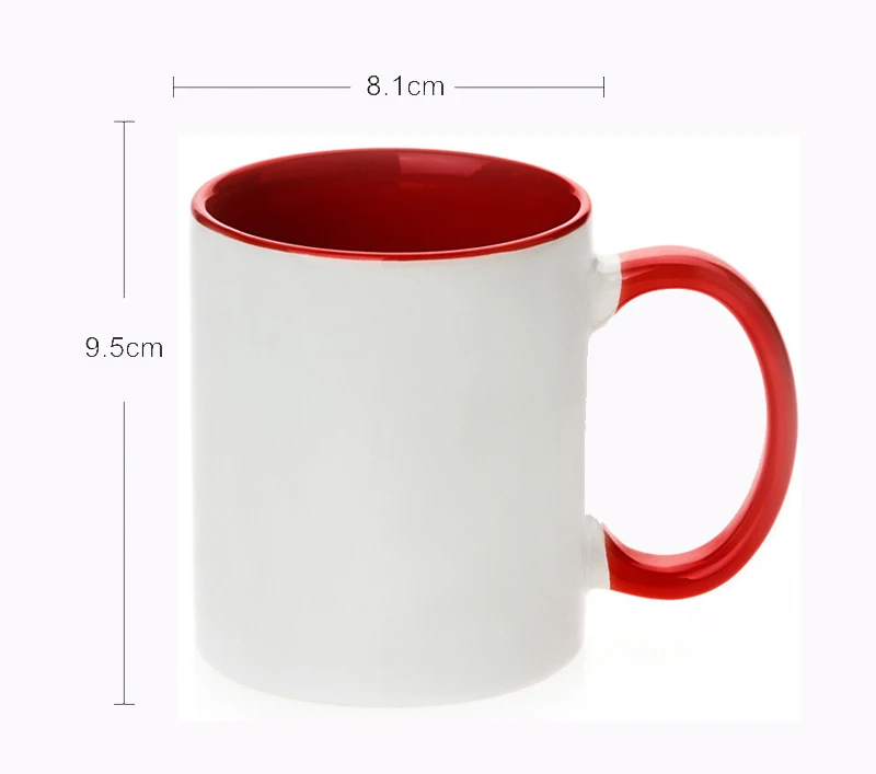 

Personalized DIY photo coffee cup multi color handle milk tea cup with custom image logo text printing