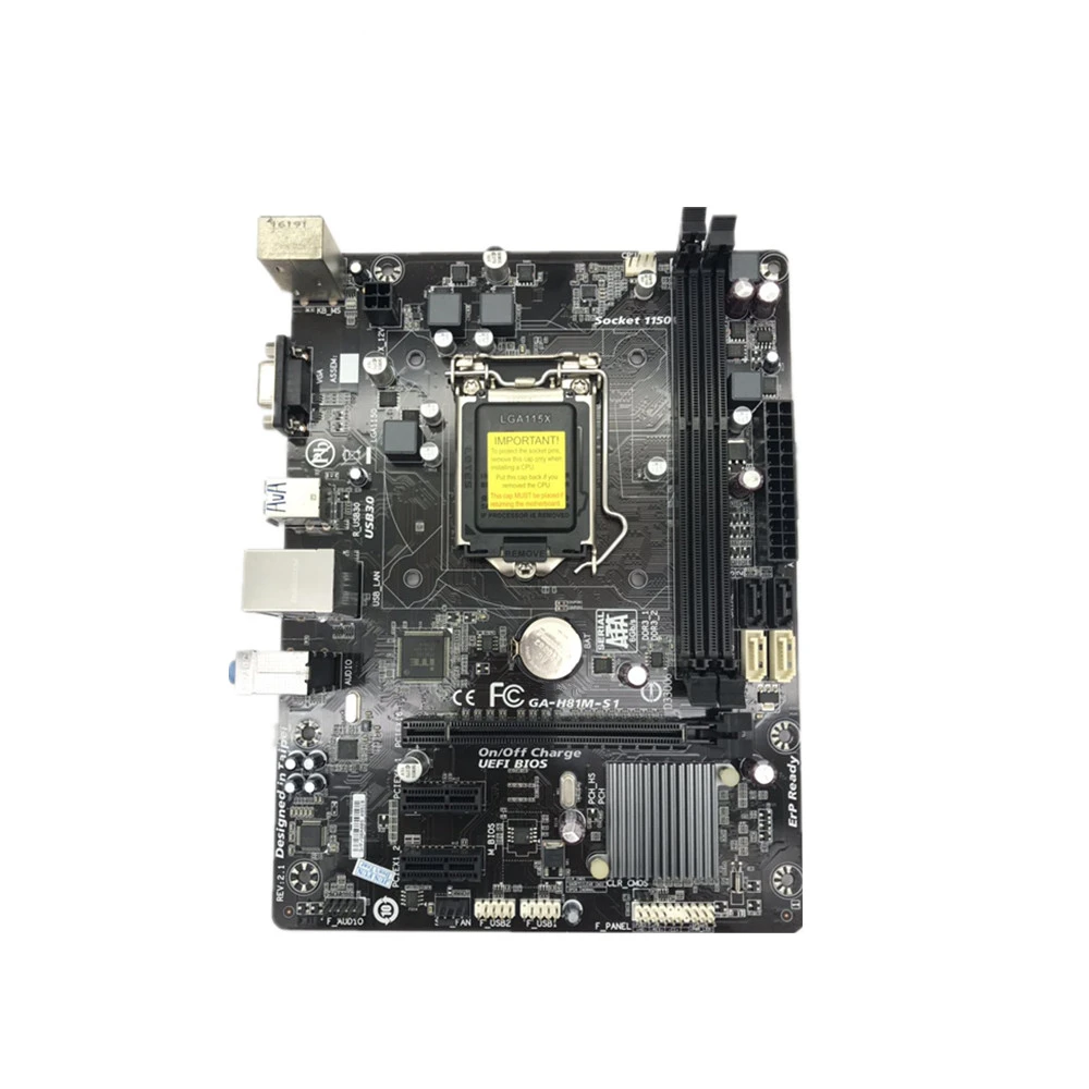 Для GIGABYTE GA-H81M-S1 рабочего Материнская плата H81 разъем LGA 1150 i3 i5 i7 DDR3 16 ГБ Микро-ATX UEFI