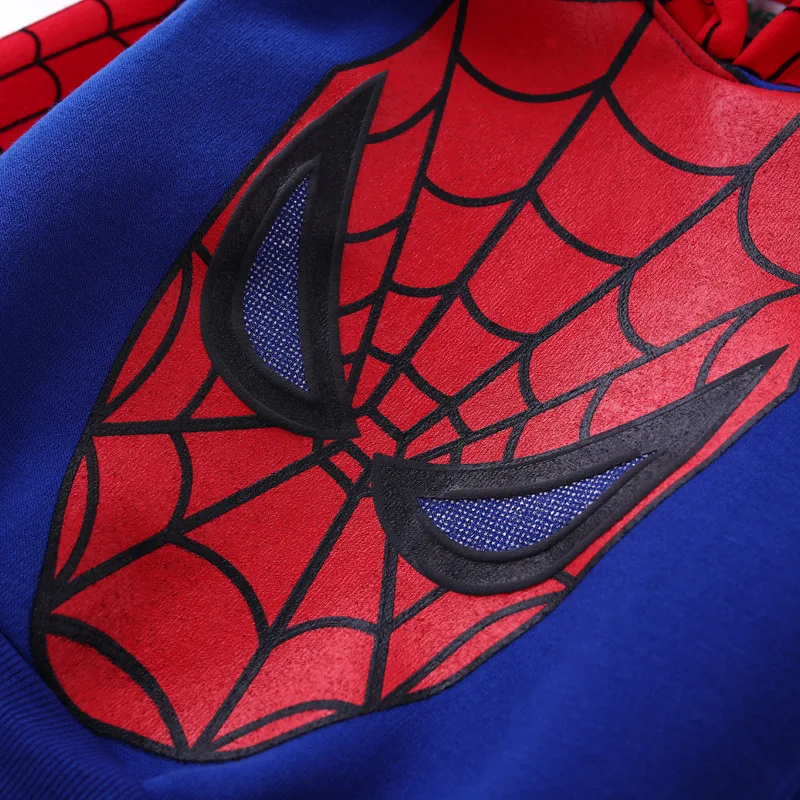 

Comic Classic Spider-boy Child Costume Sports suit 2 pieces set Tracksuits boys Clothing sets Coat+Pant for 2-7 years old