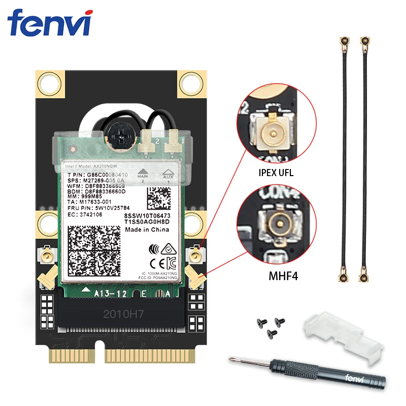 2974 Мбит/с для Intel AX210 Mini PCI-E Wi-Fi 6E адаптер двухдиапазонный беспроводной Bluetooth 5 2 4G/5