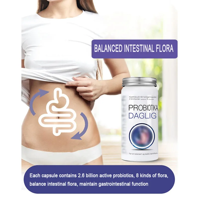 

Probiotics 8 kinds of flora, balance intestinal flora, maintain gastrointestinal function 68 pcs/ bottle