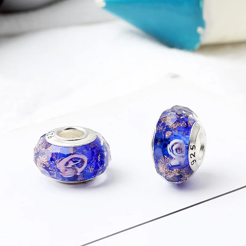 Pan home новый браслет из бисера Синий Песок Дрифтинг облако бусины голубое золото