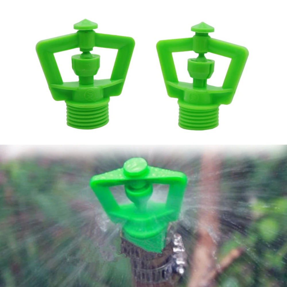 Boquillas de riego para jard&iacute;n, microaspersores giratorios de rosca macho de 100 ", 1/2 grados, para Parque, invernadero, suministros de riego, 360 Uds.-0