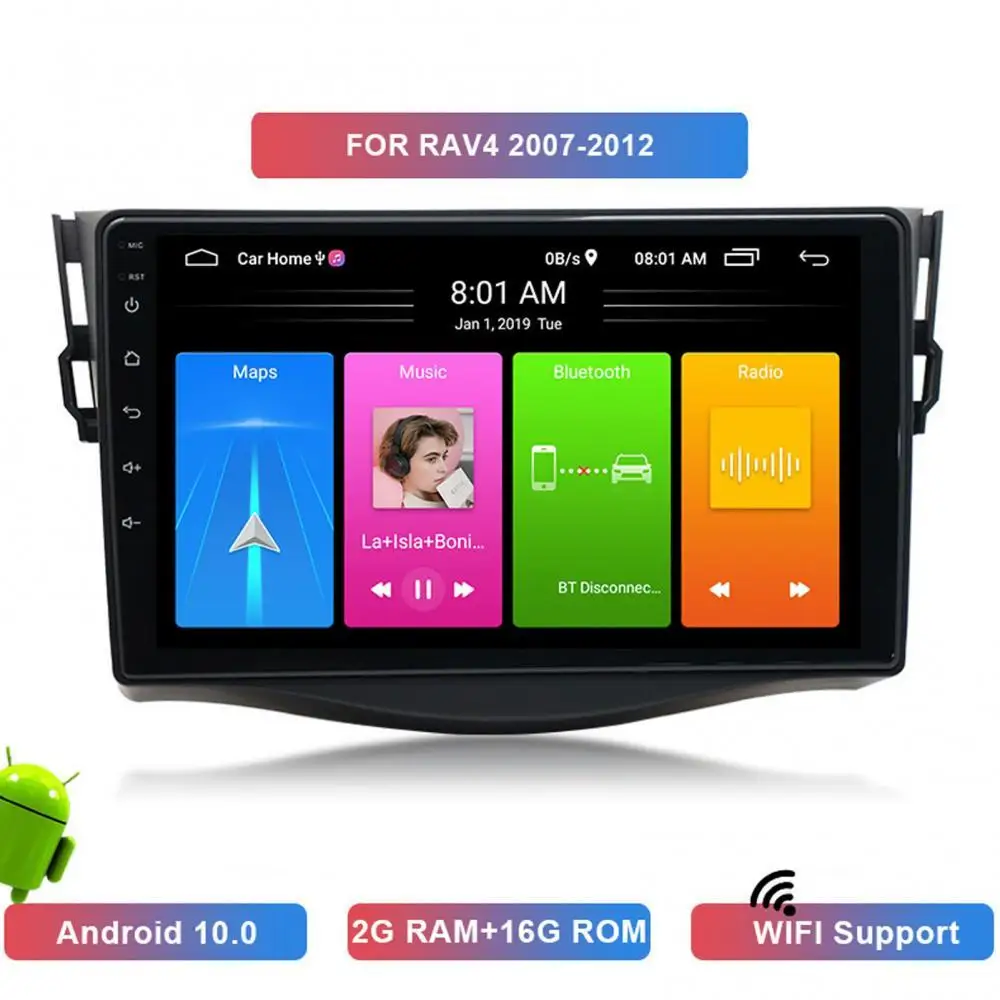 

60% Dropshipping!!9 Inch HD Car Radio DVD GPS Navigation Player for Toyota RAV4 07-11 Android 10.0