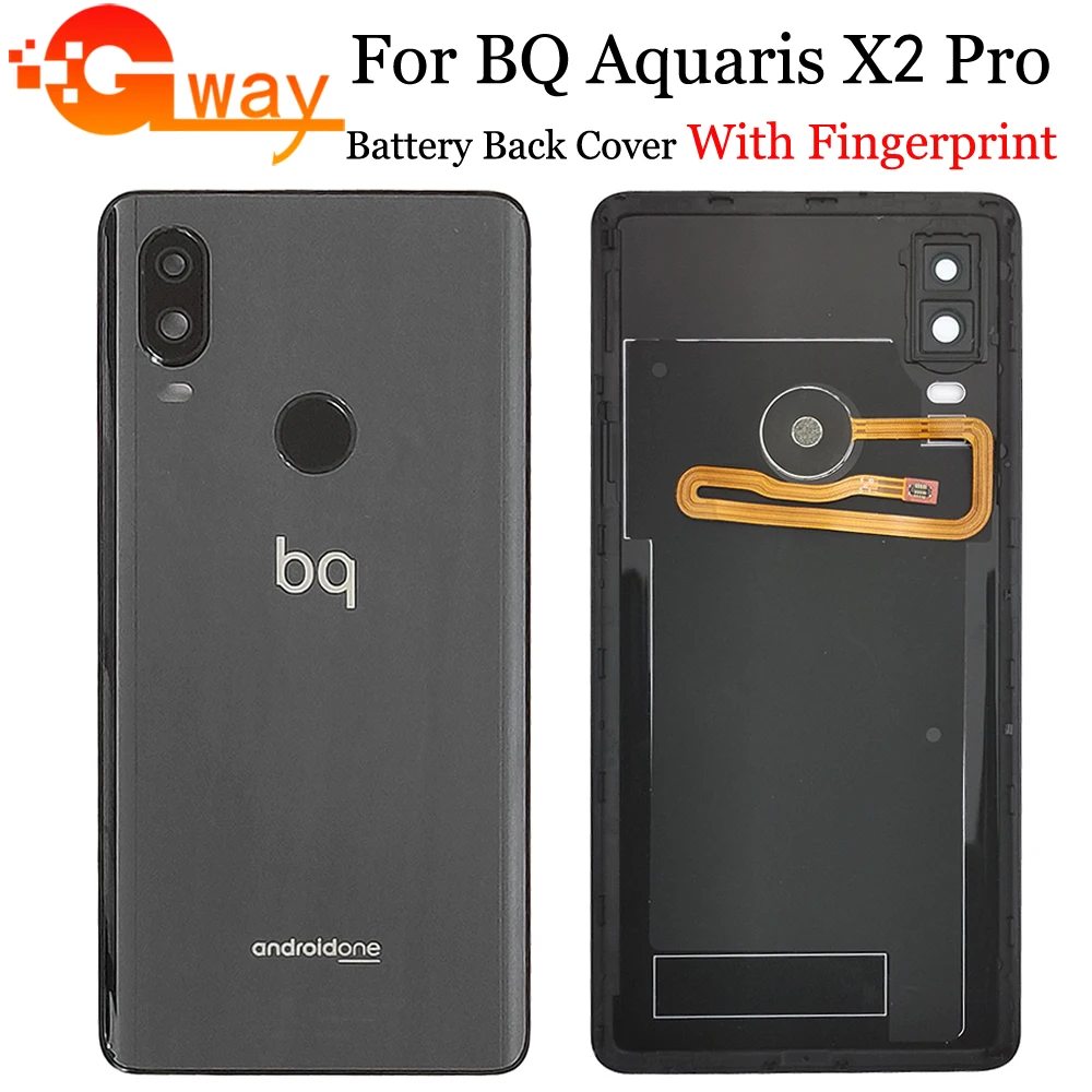 

Battery Door Back Cover Housing Case For BQ Aquaris X2 pro Back Frame Spare Parts For BQ X2 pro Back Marco With Fingerprint