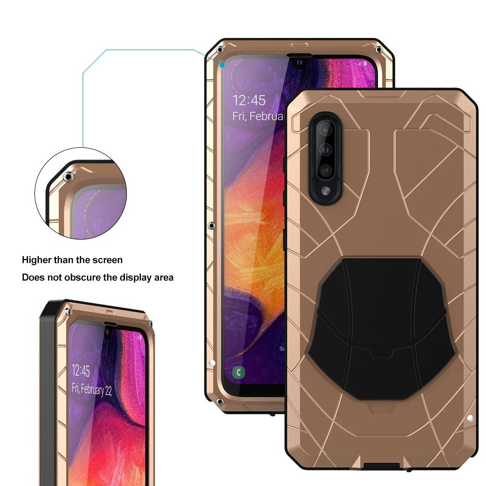 Для samsung Galaxy A30s A51 чехол для телефона жесткий алюминиевый металлический Закаленное стекло Защитная крышка для экрана сверхмощная защита A71 крышка