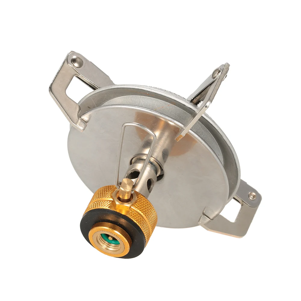 Портативный из нержавеющей стали Мини кемпинг газовая плита для барбекю на