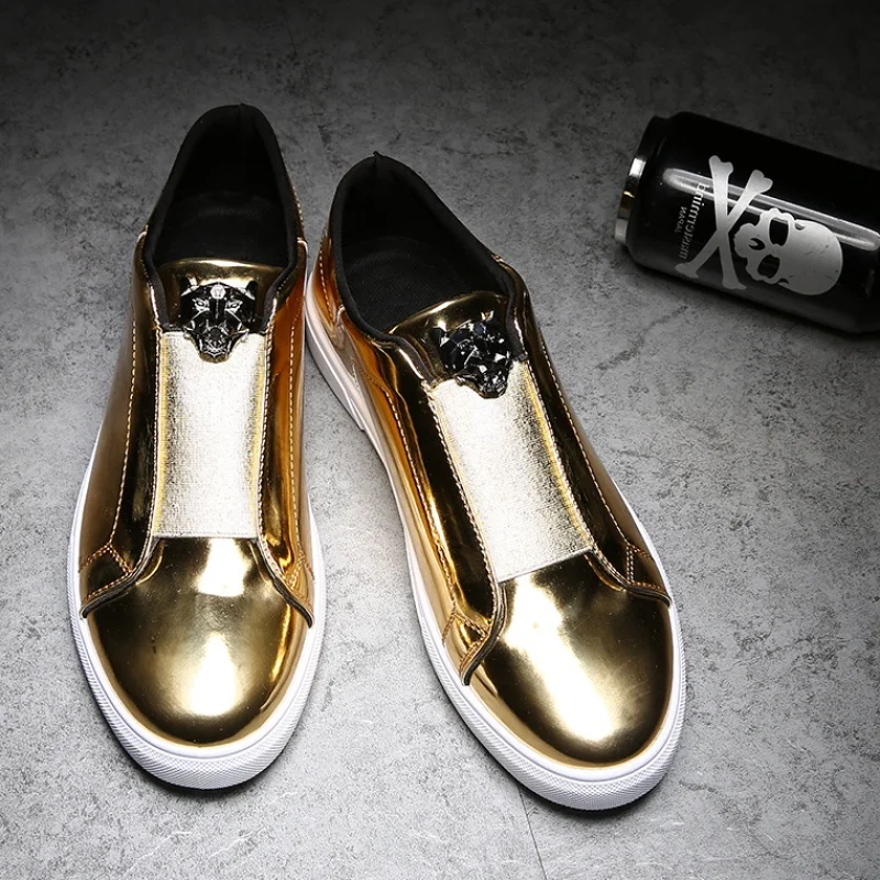 Вечерние мужские кроссовки с тигром Новинка Обувь для ночного клуба Молодежная