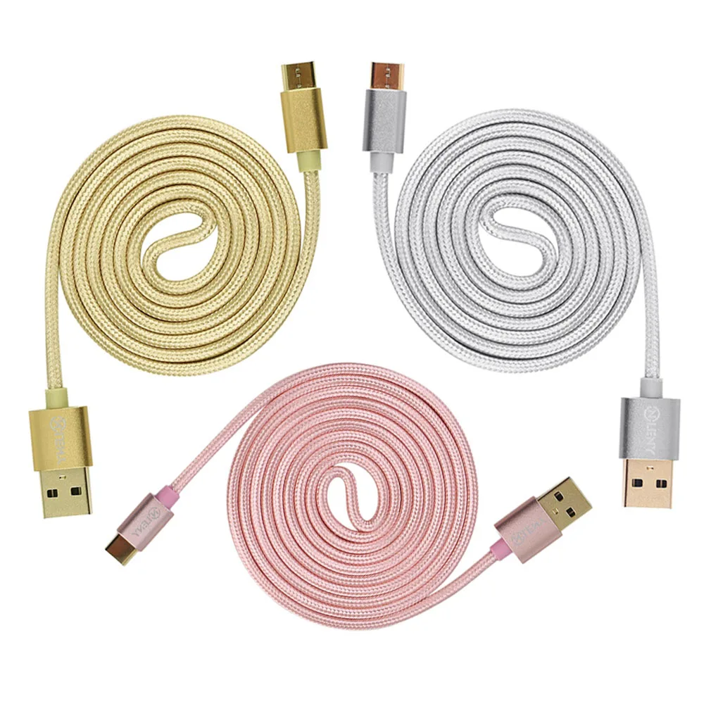 Usb кабель зарядное устройство для быстрой зарядки плетеный нейлоновый шнур usb