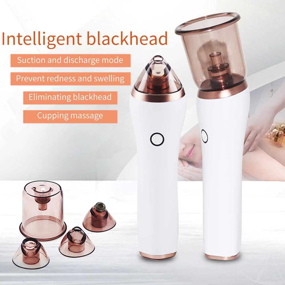 

Cupping Cleaner Handheld Acne Extractor USB Rechargeable Nose Massage Facial Pore Home Electric Blackhead Remover Vacuum Suction