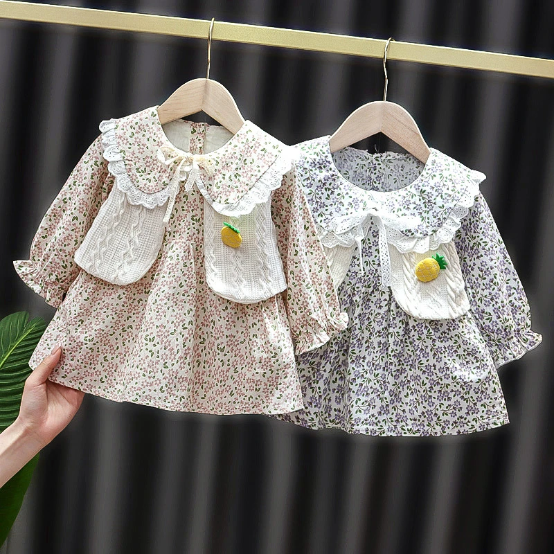 

Girls foreign princess clothes baby baby dress suits spring and autumn new spring clothes