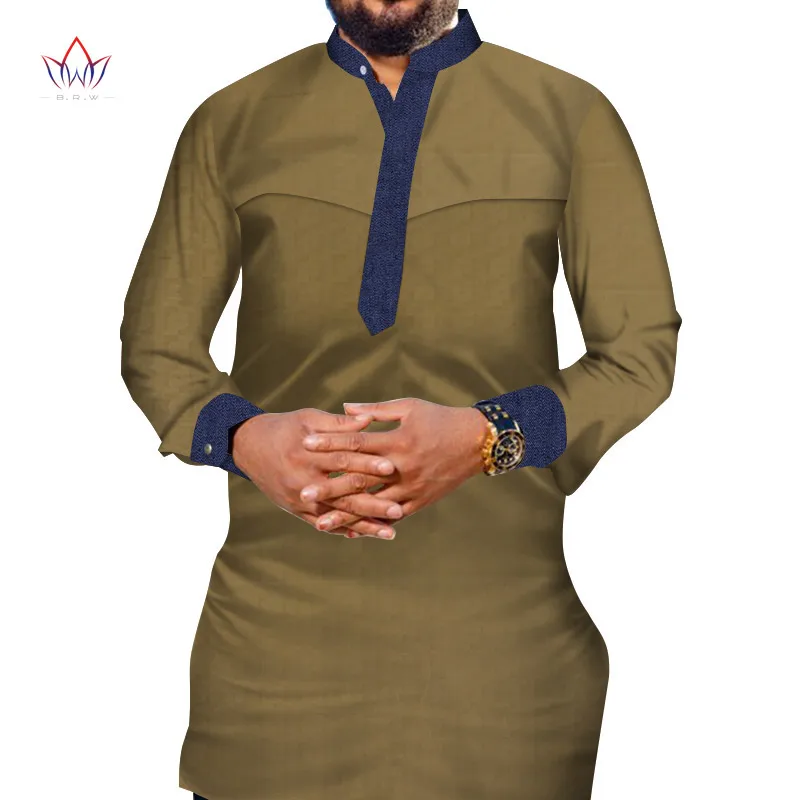 Мужские лоскутные футболки с длинными рукавами одежда в африканском стиле Bazin Riche