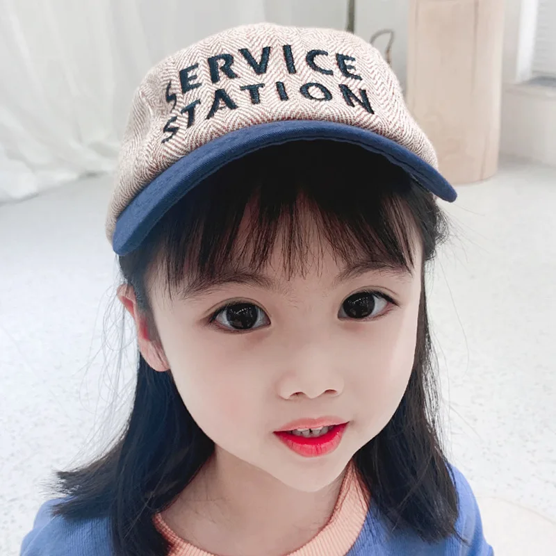 Новая модная детская шляпа с вышитыми буквами Детская для мальчиков и девочек