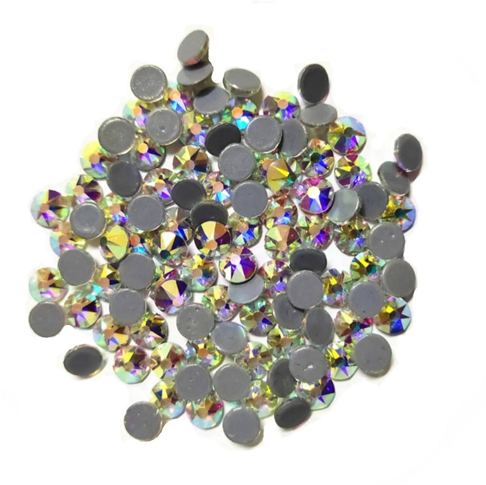 Новинка (8 больших + 8 маленьких) 16 граней АААА кристалл АВ стразы горячей фиксации