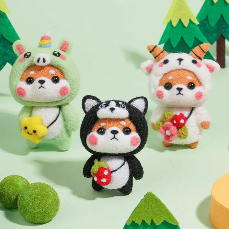 Шерстяная Войлочная игрушка-животное игрушка для домашних животных свинья крыса