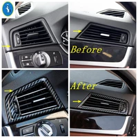 front side air conditioning ac vent outlet decoration cover trim for bmw 5 series f10 f18 2011 2017 accessories carbon fiber